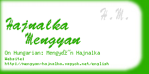 hajnalka mengyan business card